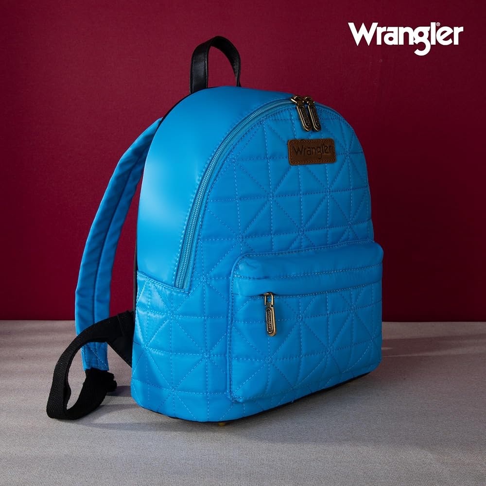 Wrangler Quilted Blue Backpack
